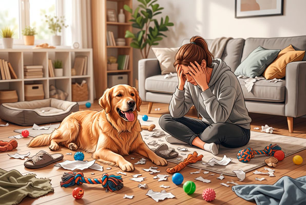 Erros comuns ao tentar cansar o cachorro dentro de casa