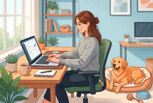 Rotina para dias em que o tutor está em casa o tempo todo (home office)