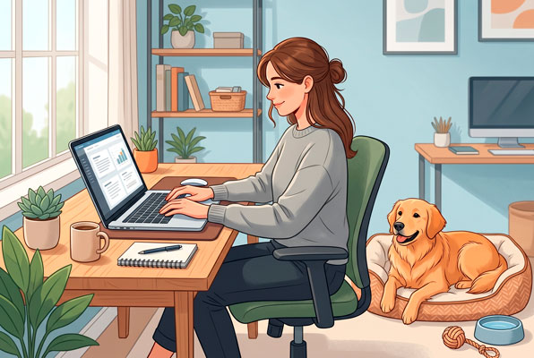 Rotina para dias em que o tutor está em casa o tempo todo (home office)